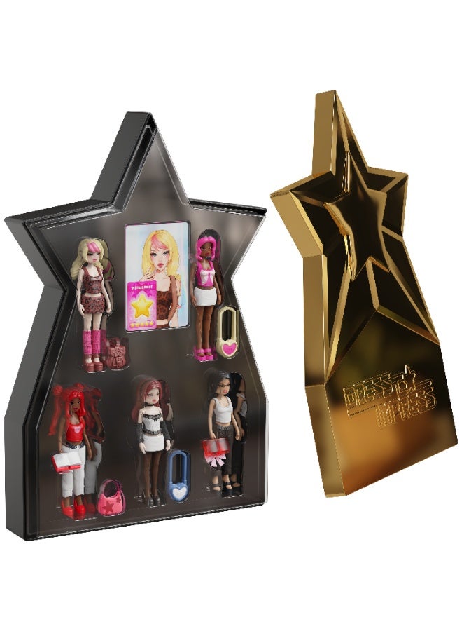 فاتموجو دريس تو امبريس - دمى صغيرة غامضة – عبوة من 5 قطع – سوبرستار 1 - Image 4